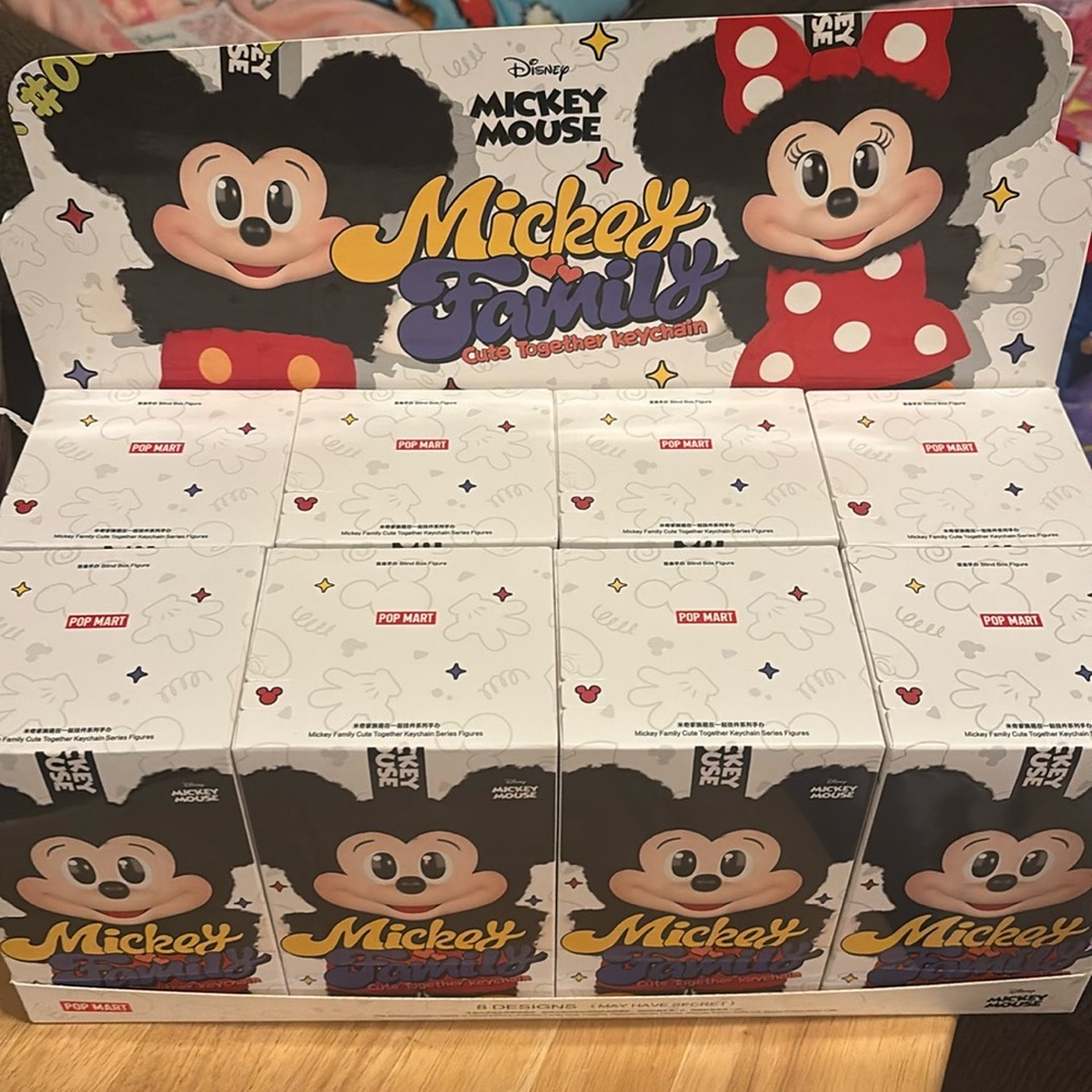 Mickey Family Cute Together Keychain Series Figures Blind Box
